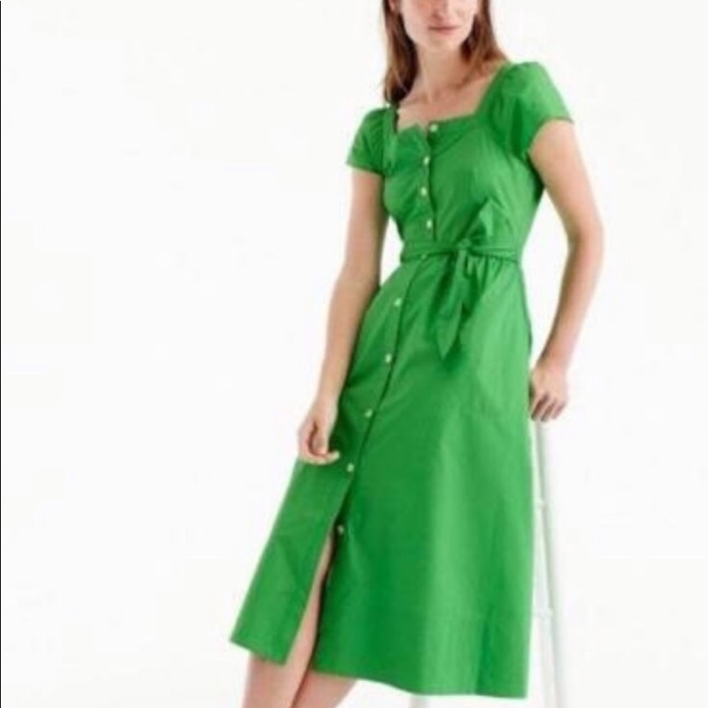 NWT JCREW green 6P summer dress